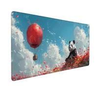Panda Tapis de Souris Fleur Tapis de Souris XXL 900 x 400 mm Mouse Pad Gaming en Caoutchouc Antidérapant et Imperméable Desk Mat pour PC, Ordinateur Portable, Maison, Gamer, Accessoires Bureau c1473