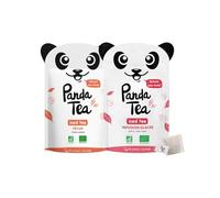 "Panda Tea - Duo Ice Tea Pêche & Fruits Rouges - Infusion à Froid Bio Sans Sucre - Coffret Tisane Détox 2x28 Sachets - Saveurs Pêche & Fruits Rouges - Thé Glacé Détox & Rafraîchissant - 100% Naturel