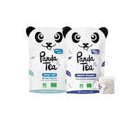 Panda Tea - Duo Sleep Well & Sweet Dreams - Tisane Sommeil - Sommeil Profond & Reparateur - 2x28 Sachets Coton Bio - Bien etre & Nuits Apaisées - Rooibos, Plantes & Fleurs Bio