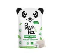 Panda tea - Green Energy - Thé Vert boost energie - Mélange énergisant Thé vert, Mate et Guarana - 28 Sachets Coton Bio - Ingrédients Bio | Parfum Orange, Vanille et Citronnelle
