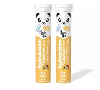 Panda Tea - Hydratation & Énergie - Citron et Passion- 40 Pastilles sans sucre - Electrolyte Ultra Hydratation - Idéale pour le Sport et le Quotidien