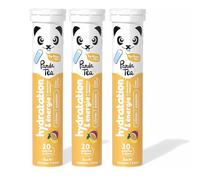 Panda Tea - Hydratation & Énergie - Citron et Passion- 60 Pastilles sans sucre - Electrolyte Ultra Hydratation - Idéale pour le Sport et le Quotidien
