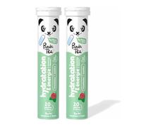 Panda Tea - Hydratation & Énergie - Menthe et Framboise - 40 Pastilles sans sucre - Electrolyte Ultra Hydratation - Idéale pour le Sport et le Quotidien