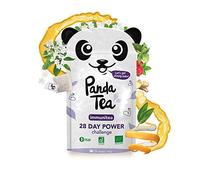Panda Tea - Immunitea - Thé Detox Bio Parfum Menthe Gingembre - 28 sachets en coton cousus main - Thé vert