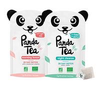 Panda Tea - Thé et Infusion Cure Detox Bio - 56 Sachets/Infusettes Coton - Challenge 28 jours - Certifié Biologique
