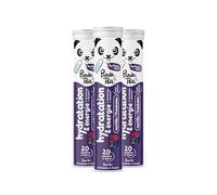 Panda Tea - Pastilles Hydratation & Énergie - Myrtille-Framboise - 3x20 Pastilles sans sucre - Electrolyte Ultra Hydratation - Idéale pour le Sport et le Quotidien