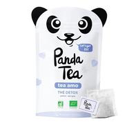 Panda Tea - Thé Earl Grey Tea Amo Detox Bio - Drainant & Bien-Être, Tisane à Froid, Chaud ou Glacée - Certifié Biologique - Cure 28 Sachets Coton