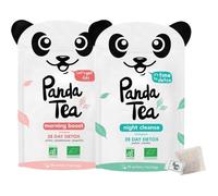 Panda Tea - Thé et Infusion Detox BIO - Morning Boost + Night Cleanse - LOT de 2x28 sachets