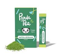 Panda Tea Thé Matcha Cérémonie Bio | Origine Japonaise | 10 Stick de Thé Matcha | Thé Vert en Poudre Idéal Pour Vos Boissons