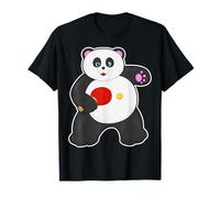 Panda Tennis de Table Raquette de Tennis de Table T-Shirt