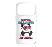 Panda très Dramatique comme d'habitude, Design drôle et Mignon Coque pour iPhone 17 Pro