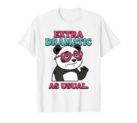 Panda très Dramatique comme d'habitude, Design drôle et Mignon T-Shirt Graphique avec Valeur