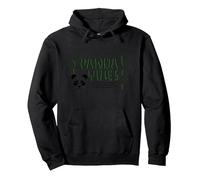 Panda Vibes Bamboo Forest Zen Animal Lover Cadeau Sweat à Capuche, Unisexe pour Adultes, Noir, L