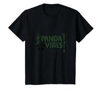 Panda Vibes Bamboo Forest Zen Animal Lover Cadeau T-Shirt, Enfant, Noir, 10 Ans