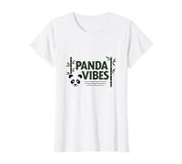 Panda Vibes Bamboo Forest Zen Animal Lover Cadeau T-Shirt, Femme, Blanc, XL
