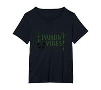 Panda Vibes Bamboo Forest Zen Animal Lover Cadeau T-Shirt, Femme Grandes Tailles, Noir, 5X
