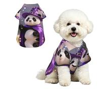 Panda Wizard Magic S Chemise hawaïenne pour petits chiens - Tenue d'été de plage pour chiot - Vêtement doux et respirant avec boutons