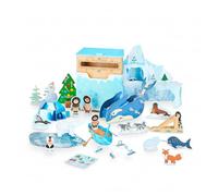 Pandacraft - Calendrier de l’Avent enfant dès 4 ans - Le Village de la Banquise - 24 activités manuelles créatives - Boîte aux Lettres de l’Avent à construire - Édition 2025