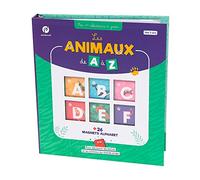 PANDACRAFT - Les Animaux de A à Z - Livre-Coffret Abécédaire avec 26 Magnets Illustrés pour Découvrir Les Lettres et Les Animaux - Idéal pour s'amuser et s'entraîner - Jeu Éducatif 3-7 Ans