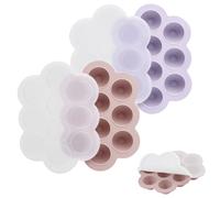 PandaEar 2 Pack Silicone Baby Food Freezer Tray with Lids - 10-Cavity Weaning Pots for Purees, Breast Milk & Batch Cooking - Easy Release, BPA Free, Stackable Container (Pink & Purple)