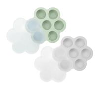 PandaEar 2 Pack Silicone Baby Food Freezer Tray with Lids, Infant Food Ice Cube Tray, Silicone Freezer Molds, Storage Container Freezer for Homemade Vegetable Fruit Purees Breast Milk