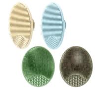 PandaEar Brosse pour Croûtes de Lait de Bébé, Ensemble de Brosses de Bain en Silicone pour Bébé pour Massage de la Peau Sèche, les Croûtes de Lait et l'Eczéma, 4 Pièces