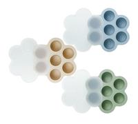 PandaEar Lot de 3 Plateaux de Congélation pour Aliments pour Bébés avec Couvercles, Plateau en Silicone pour Aliments aux Fruits pour Bébés, Conteneur de Stockage pour Aliments pour Bébés