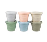 PandaEar Lot de 6 boîtes de conservation en silicone pour bébé - 113,4 g - Petits récipients alimentaires avec couvercles - Réutilisables - Pour enfants et tout-petits, aliments faits maison - Passent