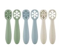 PandaEar Lot de 6 Cuillères d’Apprentissage pour Bébé | Cuillère de Sevrage, Cuillère d’Alimentation, Flexible, Sans BPA | Pour Nourrissons et Tout-Petits dès 4 Mois