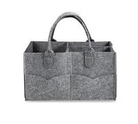 PandaEar Organisateur de Couches Bébé Panier à Langer Gris avec Faches