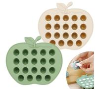 PandaEar Plateau Congélateur en Silicone pour Bébé, Lot de 2 Plateaux pour Bébé pour Fruits et Aliments, Conteneur de Stockage en Forme de Bac à Glaçons - Vert et Beige