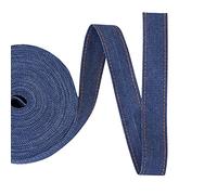 Pandahall 10,9 Yards Stitch rubans en Denim tissu de ruban en Denim de 0,98 pouce de large bandes en Denim pour l’artisanat vêtements de serre-tête Jeans arcs et décorations de couture