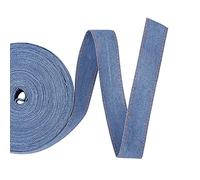 Pandahall 10,9 Yards Stitch rubans en Denim tissu de ruban en Denim de 0,98 pouce de large bandes en Denim pour l’artisanat vêtements de serre-tête Jeans arcs et décorations de couture