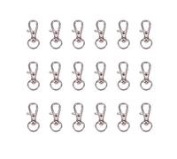 PandaHall-100pcs Pince de Homard Fermoir, Pivotant Mousqueton,pr Fabrication de Bijoux, Platine Couleur, Taille: Environ 32.5mm Long, 11mm de Large, 6mm d'epaisseur, Trou: 5mm de Large, 9mm Long