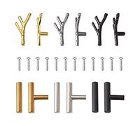 Pandahall 12 poignées pour plateaux en résine, alliage et acier inoxydable, poignées de plateau de service, poignées avec jeu de vis pour tiroir, cuisine, porte d'armoire