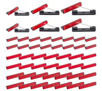 PandaHall 150pcs Barres d'épingles de sécurité Auto-adhésives 3 Tailles Dos d'épingle d'insigne Épingles de sécurité adhésives Noires Broche Badge Bar PinsÉpingles d'étiquette de nom Fête des mères