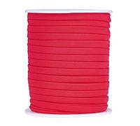 PandaHall 20 mètres de cordon élastique plat en nylon souple rouge 5 mm élastique cousu en lycra pour couture, artisanat, bandeau, bijoux, accessoires