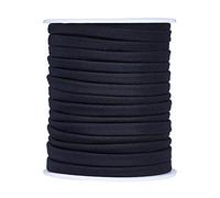 PandaHall 20 mètres de cordon élastique plat fin 5 mm en nylon souple noir élastique cousu en lycra pour couture, artisanat, bandeau, fabrication de bijoux et accessoires