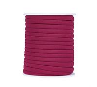 PandaHall 20 mètres de cordon élastique plat fin en nylon souple de 5 mm de diamètre cousu en lycra pour la couture, les loisirs créatifs, la fabrication de bijoux, accessoires (cerise)