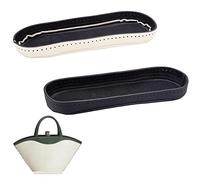 PandaHall 2pc Tampons de Mise en Forme de Sac de Crochet de Tricot 3D, 2 Couleurs Fond de Sac en Cuir PU en Forme de Bateau Sacs Insérez la Base du Coussin avec des Trous de 2,5 mm pour Sac