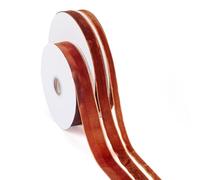 PandaHall 3 Rouleaux de Ruban de Velours 10/15/25mm de Large Ruban Satin Simple Face Rouleaux pour Emballage Cadeau Nœud à Cheveux Clip Couture Décoration Mariage, Sienna