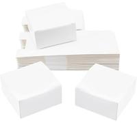 PandaHall 30pcs Boîte Cadeau Blanc Noël 8x8x4cm Boîte d'emballage Cadeau Petites Boîtes Cadeaux Kraft Boîtes de Faveur Coffret Papier pour Mariages Fiançailles Fête Anniversaires Décoration
