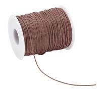 PandaHall 91m 1 mm Fil de Coton ciré Cordon en Coton ciré tressé pour Bracelet, Collier, Bijoux, Artisanat, Perles