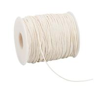 PandaHall 91m 1 mm Fil de Coton ciré Cordon en Coton ciré tressé pour Bracelet, Collier, Bijoux, Artisanat, Perles, Vieille Dentelle Couleur