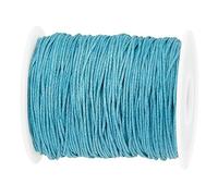 PandaHall 91m Fil de Coton ciré 1 mm Cordon tressé Cordon en Coton ciré pour Bijoux, Vert