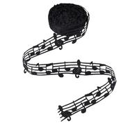 PandaHall 9m Ruban Note de Musique Note de Musique Decoration 30mm Dentelle Creuse en Polyesyer Rouleau Ruban Decor Musiques Dentelle Noire pour Decoration Gateau Emballage Couture