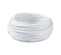 PandaHall Bobine de fil de fer recouvert de plastique blanc de 80 à 100 m - 2 x 1 mm - Pour loisirs créatifs, plantes grimpantes, arbres, clôtures
