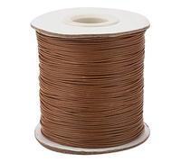 PandaHall Cordon en polyester ciré rond avec bobine pour fabrication de bijoux, macramé (Sienne) - 180 m x 0,5 mm