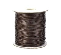 Pandahall Cordon tressé en polyester ciré, café, 1mm