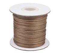 Pandahall Cordon tressé en polyester ciré, Camel - 1 mm., 1mm